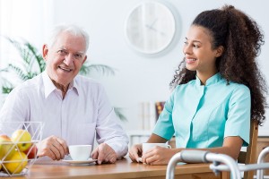 Positive carer and retired man